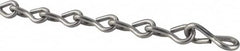 Made in USA - 0.08" Diam Steel Single Jack Chain - 16 Lb Load Limit, #14, Zinc Plated Finish - Makers Industrial Supply