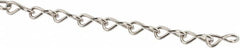 Made in USA - 0.047" Diam Steel Single Jack Chain - 5 Lb Load Limit, #18, Nickel Plated Finish - Makers Industrial Supply