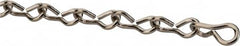 Made in USA - 0.062" Diam Steel Single Jack Chain - 10 Lb Load Limit, #16, Nickel Plated Finish - Makers Industrial Supply