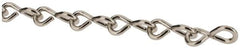 Made in USA - 0.08" Diam Steel Single Jack Chain - 16 Lb Load Limit, #14, Nickel Plated Finish - Makers Industrial Supply