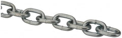 Made in USA - 0.08" Diam Steel Double Loop Chain - 90 Lb Load Limit, #3, Pre-Galvanized Finish, 1.49" Inside Length - Makers Industrial Supply