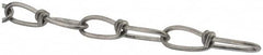 Peerless Chain - 0.12" Diam Steel Double Loop Chain - 200 Lb Load Limit, #1/0, Zinc Plated Finish, 1.78" Inside Length - Makers Industrial Supply