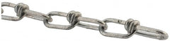 Campbell - 0.135" Diam Steel Double Loop Chain - 256 Lb Load Limit, #2/0, Hot Galvanized Finish, 2.17" Inside Length - Makers Industrial Supply