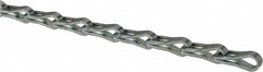 Made in USA - 0.042" Diam Steel Sash Chain - 95 Lb Load Limit, #25, Zinc Plated Finish - Makers Industrial Supply