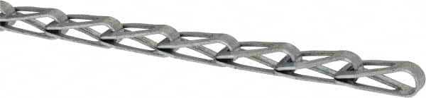 Made in USA - 0.028" Diam Steel Sash Chain - 80 Lb Load Limit, #30, Zinc Plated Finish - Makers Industrial Supply