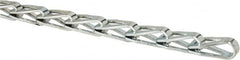 Made in USA - 0.042" Diam Steel Sash Chain - 140 Lb Load Limit, #40, Zinc Plated Finish - Makers Industrial Supply