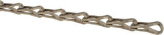 Made in USA - 0.042" Diam Steel Sash Chain - 95 Lb Load Limit, #25, Nickel Plated Finish - Makers Industrial Supply