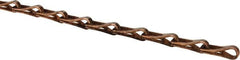 Made in USA - 0.035" Diam Steel Sash Chain - 75 Lb Load Limit, #8, Copper Dipped Finish - Makers Industrial Supply