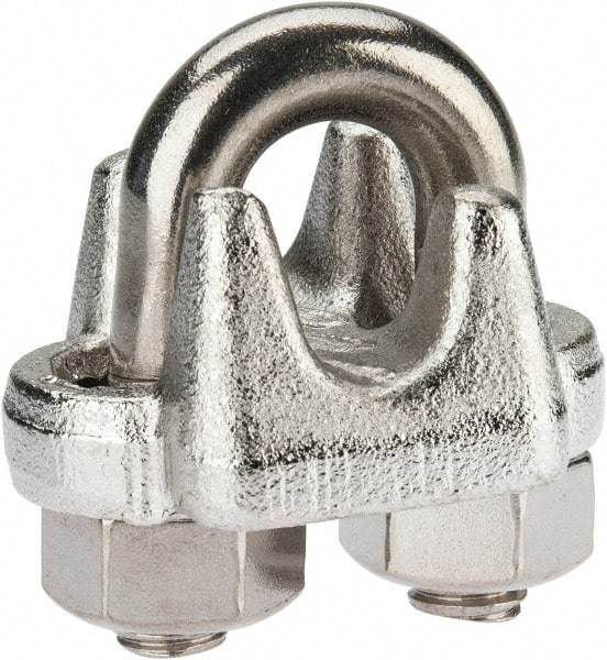 Campbell - 7/16" Wire Rope U-Bolt Clip - 316 Stainless Steel - Makers Industrial Supply