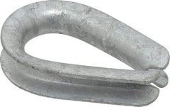 Campbell - 1/4" Wire Rope Thimble Clip - Steel, Heavy-Galvanized - Makers Industrial Supply