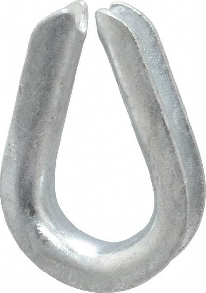 Campbell - 5/16" Wire Rope Thimble Clip - Steel, Heavy-Galvanized - Makers Industrial Supply