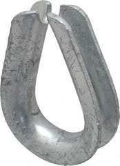 Campbell - 3/8" Wire Rope Thimble Clip - Steel, Heavy-Galvanized - Makers Industrial Supply