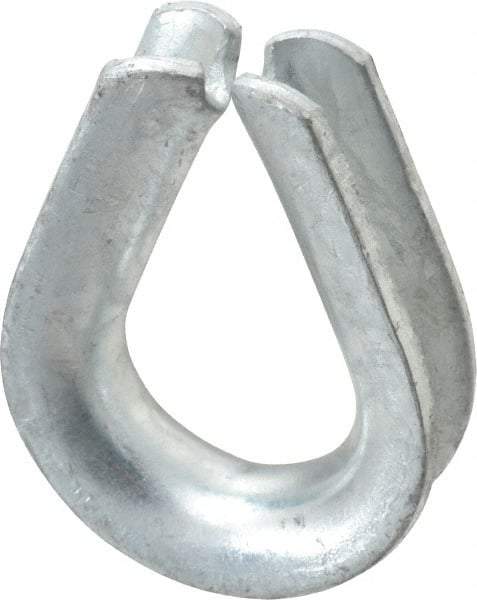 Campbell - 1/2" Wire Rope Thimble Clip - Steel, Heavy-Galvanized - Makers Industrial Supply