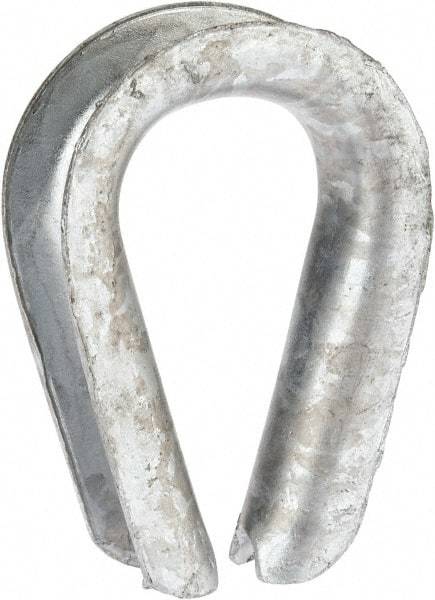 Campbell - 5/8" Wire Rope Thimble Clip - Steel, Heavy-Galvanized - Makers Industrial Supply