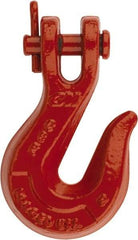 CM - 1/4 Inch Chain Diameter, Grade 80 Clevis Hook - 3,500 Lbs. Load Capacity, 5/16 Inch Inside Diameter, 21/64 Inch Pin Diameter, 3/8 Inch Hook Throat, 1-15/16 Inch Hook Width - Makers Industrial Supply