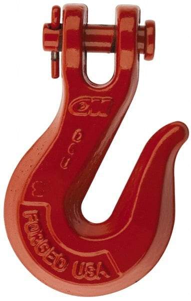 CM - 5/16 Inch Chain Diameter, Grade 80 Clevis Hook - 4,500 Lbs. Load Capacity, 3/08 Inch Inside Diameter, 25/64 Inch Pin Diameter, 7/16 Inch Hook Throat, 2-9/32 Inch Hook Width - Makers Industrial Supply