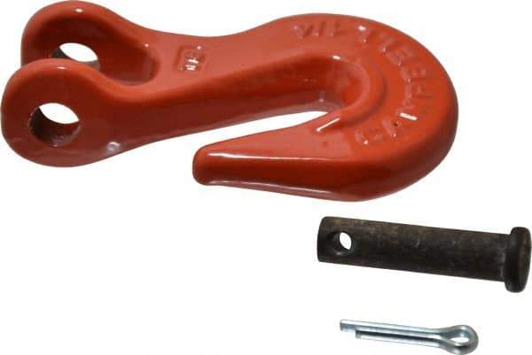 Campbell - 1/4 Inch Chain Diameter, Grade 70 Clevis Hook - 4,100 Lbs. Load Capacity, 3/08 Inch Inside Diameter, 11/32 Inch Pin Diameter, 5/16 Inch Hook Throat - Makers Industrial Supply