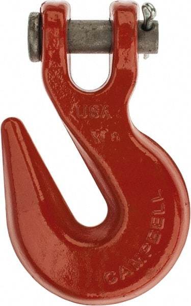 Campbell - 5/8 Inch Chain Diameter, Grade 70 Clevis Hook - 18,100 Lbs. Load Capacity, 13/16 Inch Inside Diameter, 25/32 Inch Pin Diameter, 3/4 Inch Hook Throat - Makers Industrial Supply