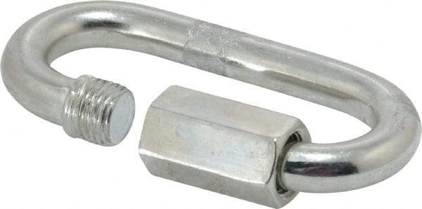 Campbell - Zinc Plated Carbon Steel Quick Link - 3/8" Diameter, 2,200 Lb Load Limit - Makers Industrial Supply