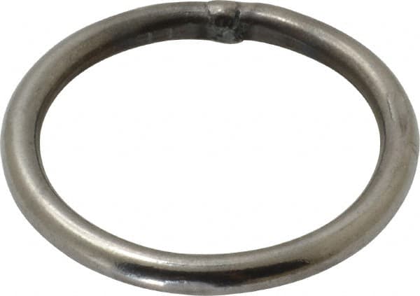 Campbell - 1/4 Inch Wire Size Welding Ring - 2 Inch Inside Diameter, 350 Lbs. Load Limit, Bright Finish - Makers Industrial Supply