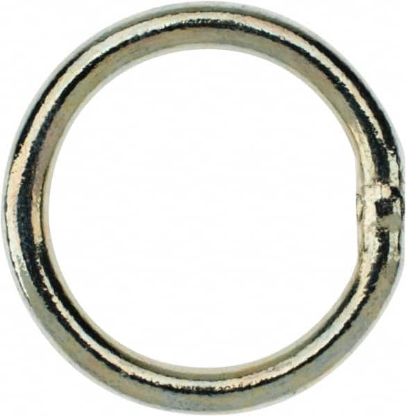 Campbell - 1/4 Inch Wire Size Welding Ring - 1-1/2 Inch Inside Diameter, 450 Lbs. Load Limit, Zinc Plated Finish - Makers Industrial Supply