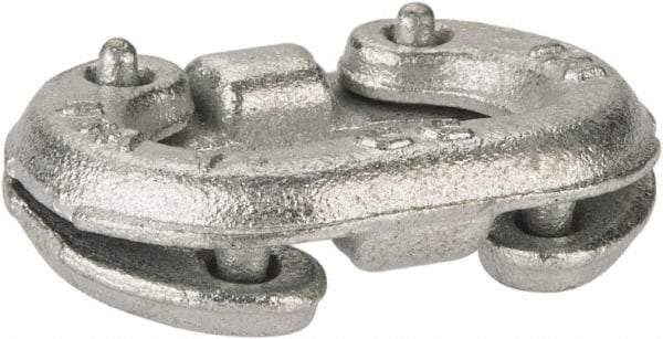 Campbell - Galvanized Carbon Steel Connecting Link - 1/4" Diameter, 1,400 Lb Load Limit - Makers Industrial Supply