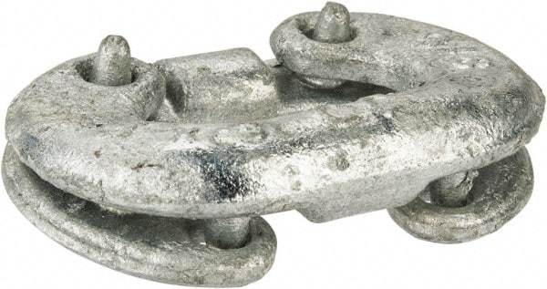 Campbell - Galvanized Carbon Steel Connecting Link - 3/8" Diameter, 2,800 Lb Load Limit - Makers Industrial Supply