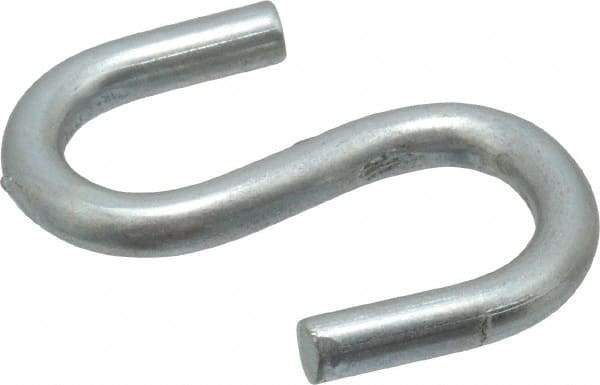 Campbell - Trade Size #40, Carbon Steel Zinc Plated S-Hook - 42 Lb Capacity, 0.134" Wire, 1" OAL - Makers Industrial Supply