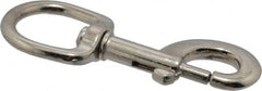 Value Collection - 3-11/16" Long Oval Swivel Eye Bolt Snap - Zinc Alloy with 5/16" Snap Opening - Makers Industrial Supply