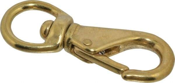 Value Collection - 3-1/4" Long Swivel Eye Boat Snap - Solid Brass with 3/8" Snap Opening - Makers Industrial Supply