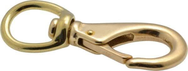 Value Collection - 3-3/4" Long Swivel Eye Boat Snap - Solid Brass with 1/2" Snap Opening - Makers Industrial Supply