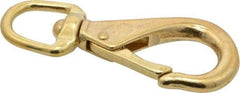 Value Collection - 4-1/2" Long Swivel Eye Boat Snap - Solid Brass with 9/16" Snap Opening - Makers Industrial Supply