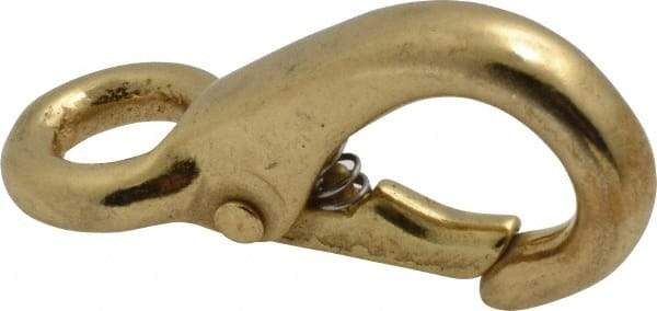 Value Collection - 2-1/4" Long Fixed Eye Boat Snap - Solid Brass with 1/4" Snap Opening - Makers Industrial Supply