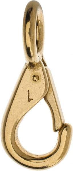 Value Collection - 3" Long Fixed Eye Boat Snap - Solid Brass with 3/8" Snap Opening - Makers Industrial Supply