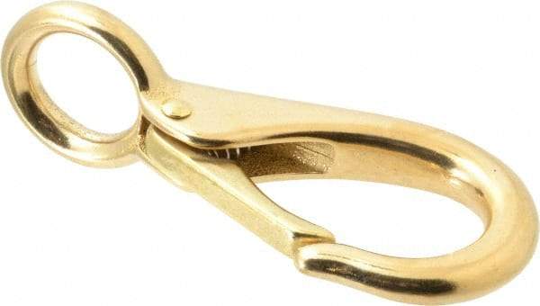 Value Collection - 3-7/8" Long Fixed Eye Boat Snap - Solid Brass with 5/8" Snap Opening - Makers Industrial Supply