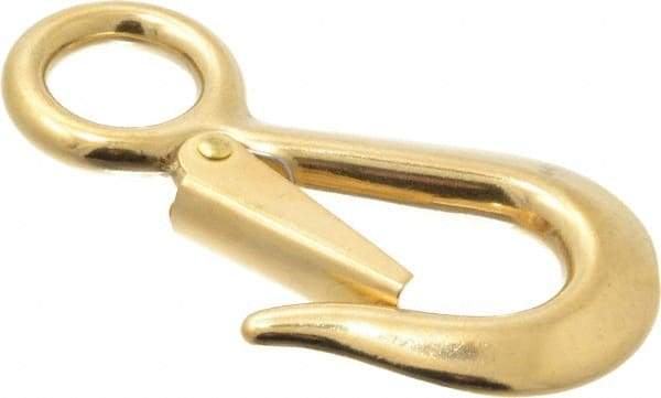 Value Collection - 4-1/8" Long Snap Hook - Solid Brass with 5/8" Snap Opening - Makers Industrial Supply