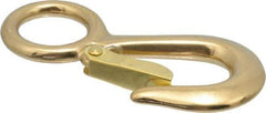 Value Collection - 4-3/4" Long Snap Hook - Solid Brass with 3/4" Snap Opening - Makers Industrial Supply