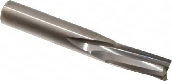 Onsrud - 1/2" Cutting Diam x 1-1/8" Length of Cut, 3 Flute, Downcut Spiral Router Bit - Uncoated, Right Hand Cut, Solid Carbide, 3-1/2" OAL x 1/2" Shank Diam, Three Edge, 10° Helix Angle - Makers Industrial Supply