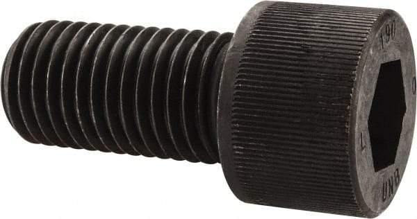 Unbrako - 1-8 UNC Hex Socket Drive, Socket Cap Screw - Alloy Steel, Black Oxide Finish, 2" Length Under Head - Makers Industrial Supply