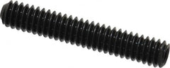 Unbrako - 1/4-20 UNC, 1-1/2" OAL, Cup Point Set Screw - Grade 8 Alloy Steel, 1/8" Key - Makers Industrial Supply