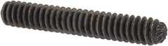 Unbrako - #6-32 UNC, 7/8" OAL, Knurled Cup Point Set Screw - Grade 8 Alloy Steel, 1/16" Key - Makers Industrial Supply