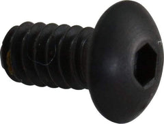 Unbrako - #4-40 UNC Hex Socket Drive, Button Screw - Alloy Steel, Black Oxide Finish, 1/4" Length Under Head - Makers Industrial Supply