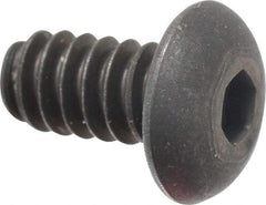 Unbrako - #6-32 UNC Hex Socket Drive, Button Screw - Alloy Steel, Black Oxide Finish, 1/4" Length Under Head - Makers Industrial Supply