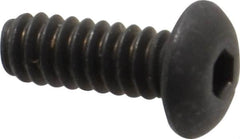 Unbrako - #6-32 UNC Hex Socket Drive, Button Screw - Alloy Steel, Black Oxide Finish, 3/8" Length Under Head - Makers Industrial Supply