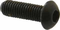 Unbrako - 1/4-28 UNF Hex Socket Drive, Button Screw - Alloy Steel, Black Oxide Finish, 3/4" Length Under Head - Makers Industrial Supply