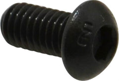 Unbrako - M6x1.00 Metric Coarse Hex Socket Drive, Button Screw - Alloy Steel, Black Oxide Finish, 12mm Length Under Head - Makers Industrial Supply