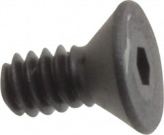 Unbrako - #4-40 UNC Hex Socket Drive, 82° Flat Screw - Alloy Steel, Black Oxide Finish, 1/4" OAL - Makers Industrial Supply