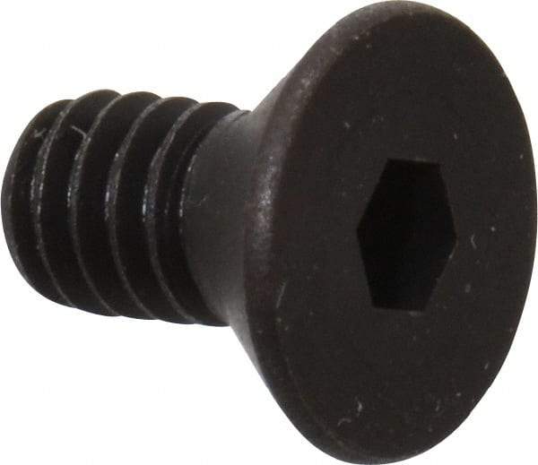 Unbrako - #5-40 UNC Hex Socket Drive, 82° Flat Screw - Alloy Steel, Black Oxide Finish, 1/4" OAL - Makers Industrial Supply