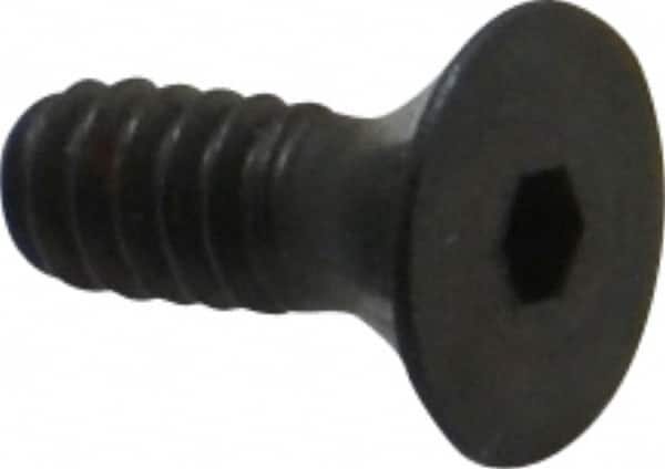 Unbrako - #6-32 UNC Hex Socket Drive, 82° Flat Screw - Alloy Steel, Black Oxide Finish, 3/8" OAL - Makers Industrial Supply