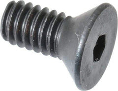 Unbrako - #8-32 UNC Hex Socket Drive, 82° Flat Screw - Alloy Steel, Black Oxide Finish, 3/8" OAL - Makers Industrial Supply